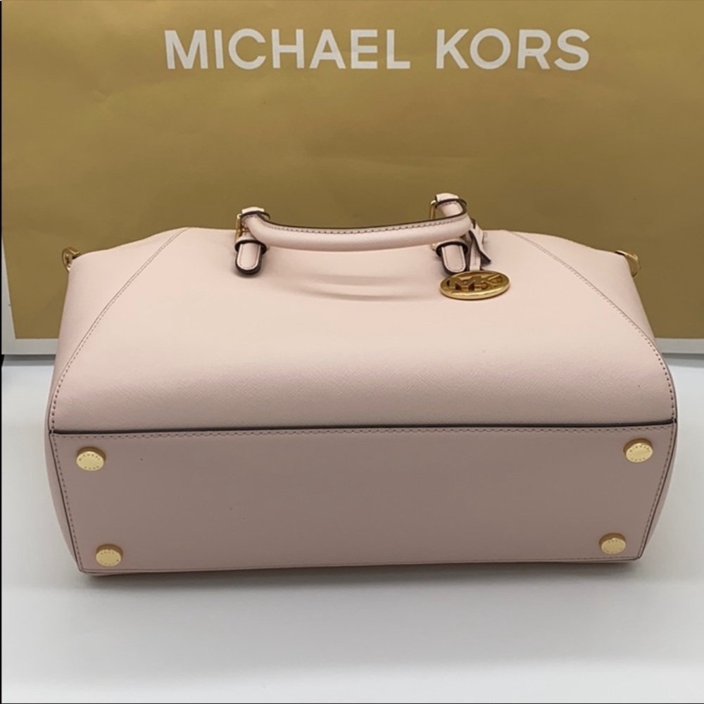 MICHAEL KORS CIARA LARGE TZ SATCHEL POWDER BLUSH - Picture 5 of 16
